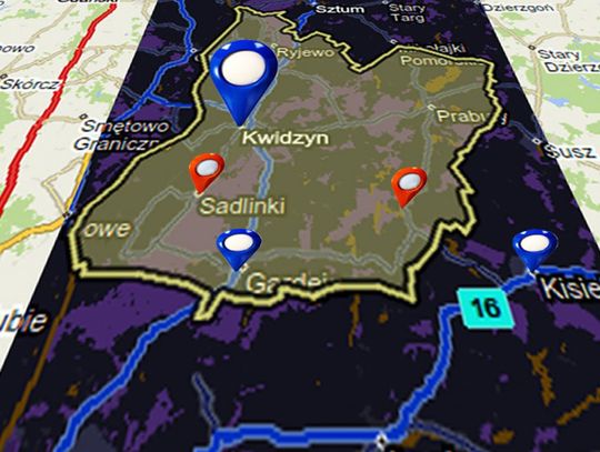 Cyfrowa mapa powiatu juz po wakacjach.