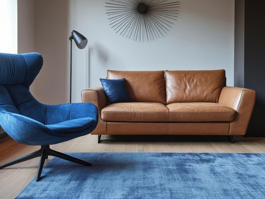 Jak dobrać niebieski dywan do nowoczesnego salonu?
