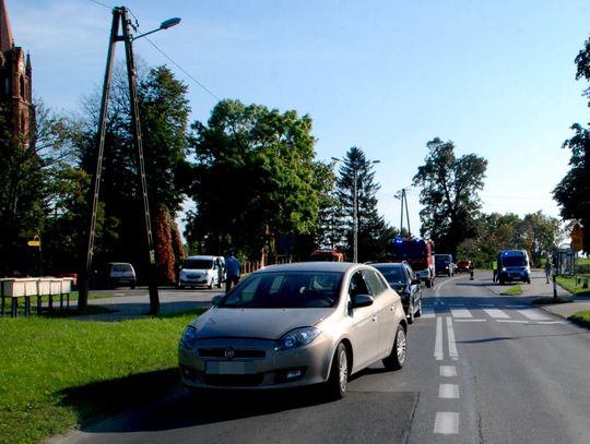 Wypadek drogowy z udziałem ciężarnej kobiety