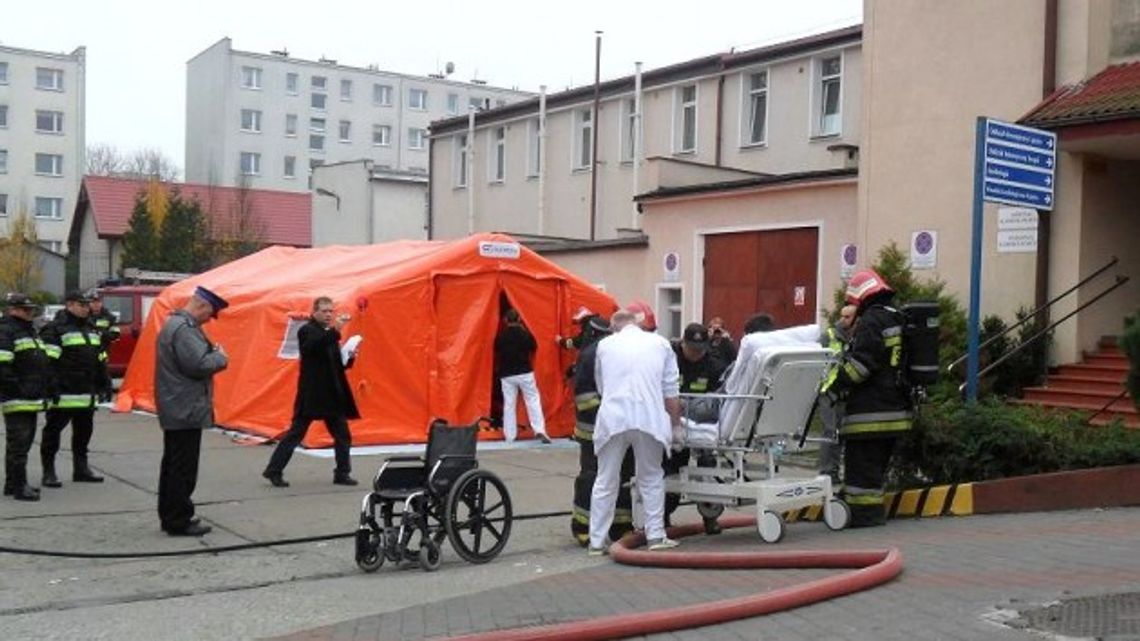Kwidzyn – pożar i ewakuacja szpitala – ćwiczenia 