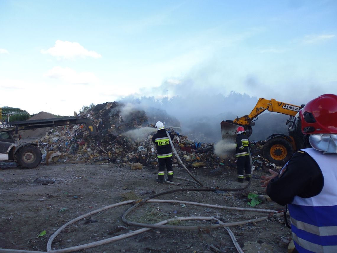 Pożar w Zakładzie Utylizacji Odpadów w Gilwie Małej