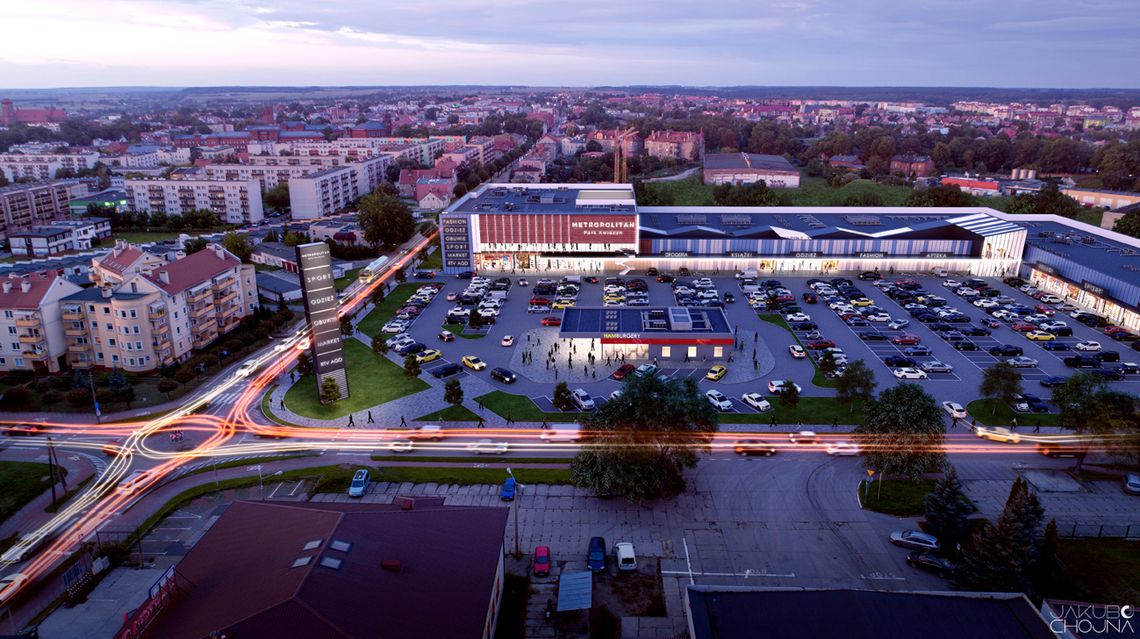 Wielkie centrum handlowe w Kwidzynie.